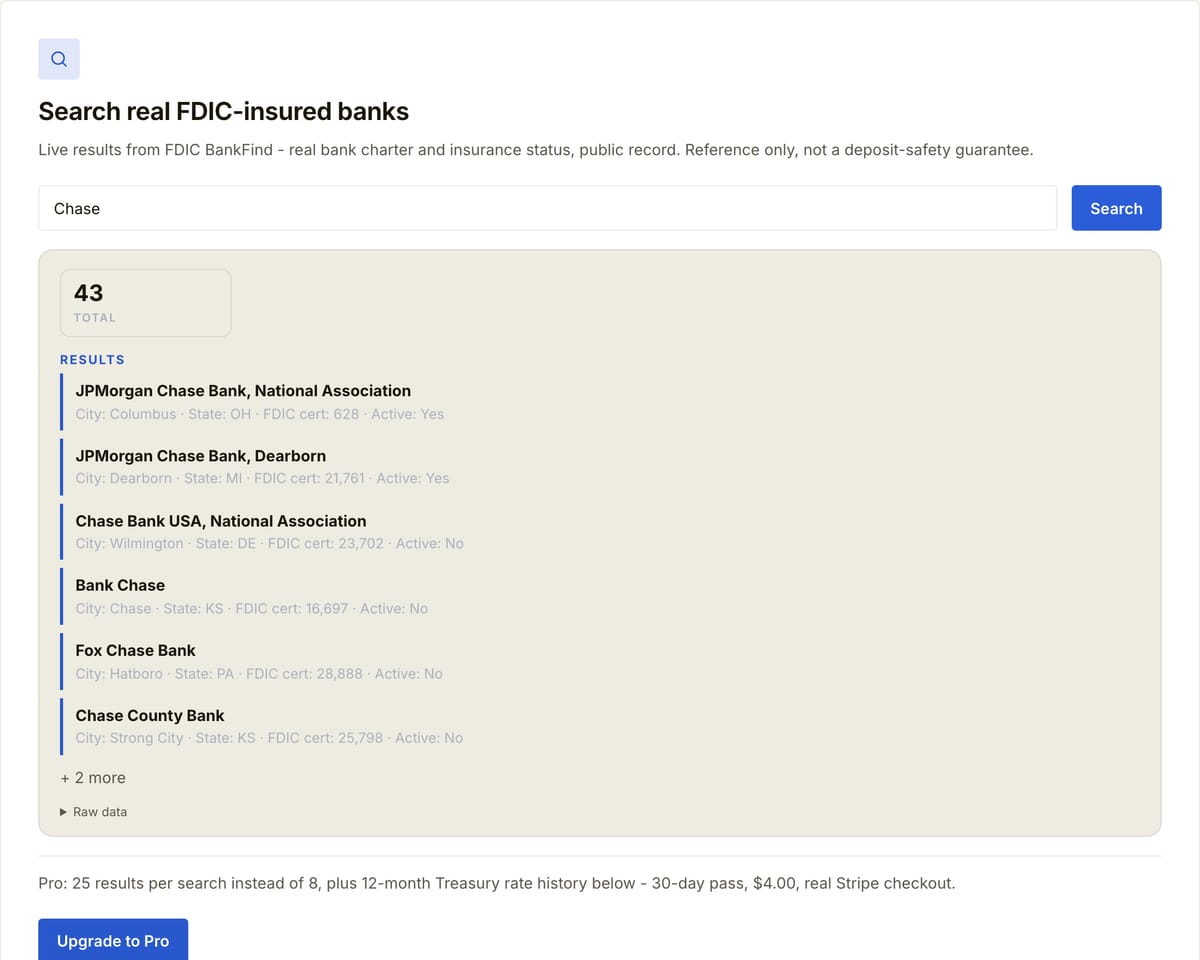 Search real FDIC-insured banks on fedbank.cc